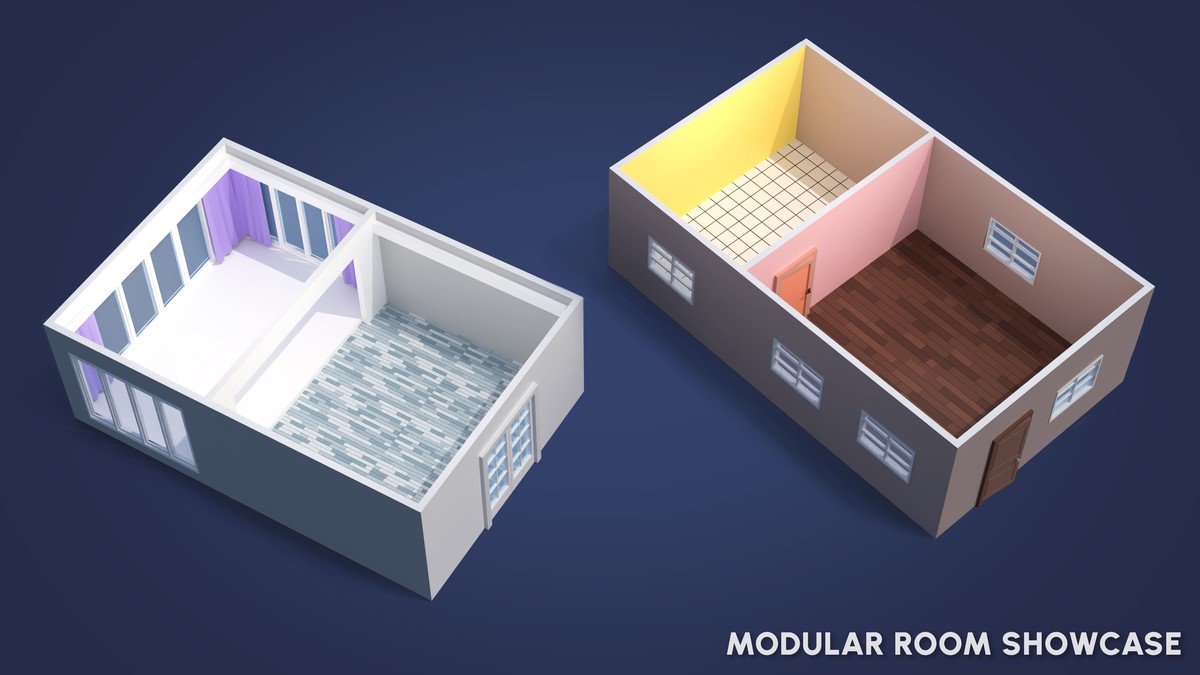 Interior 2 - Low Poly 3D Models Pack