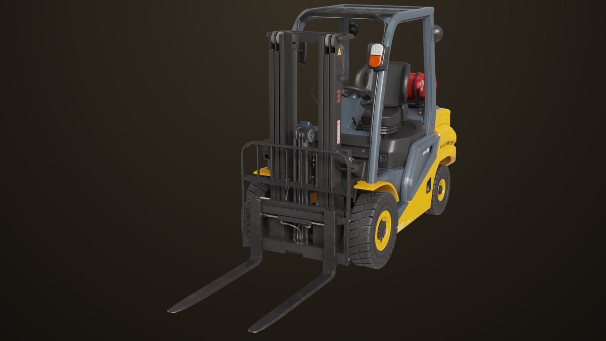 Forklift Trucks and Pallet Yellow Collection URP HDRP Textures