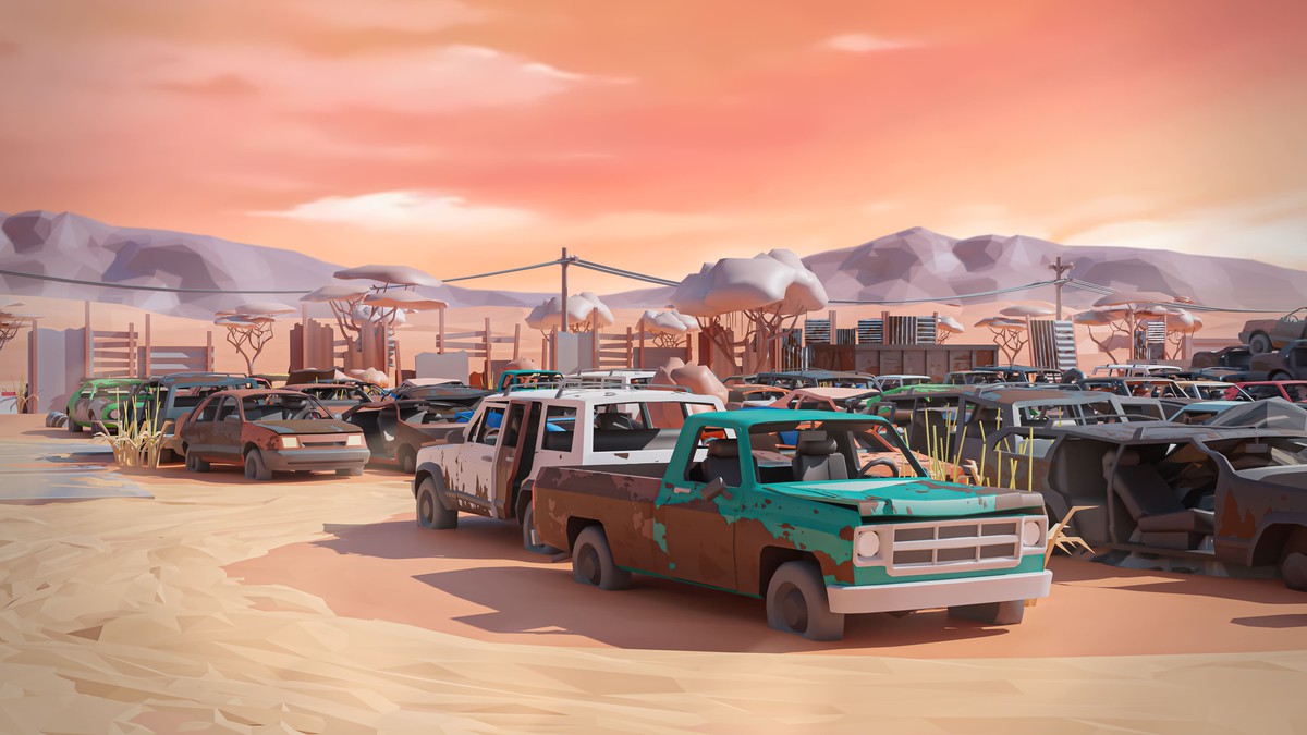 Junkyard - Low Poly 3D Models Pack