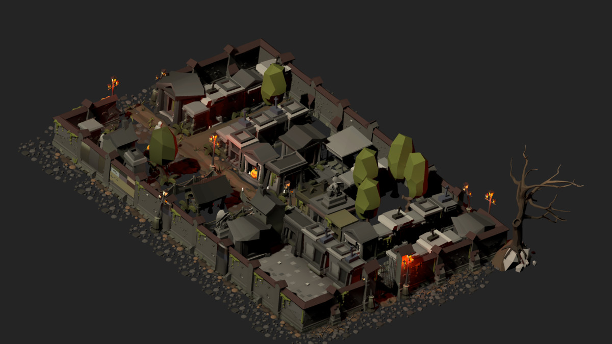 NecroPOLY - Low Poly Cemetery Kit — FREE - Dark Corners