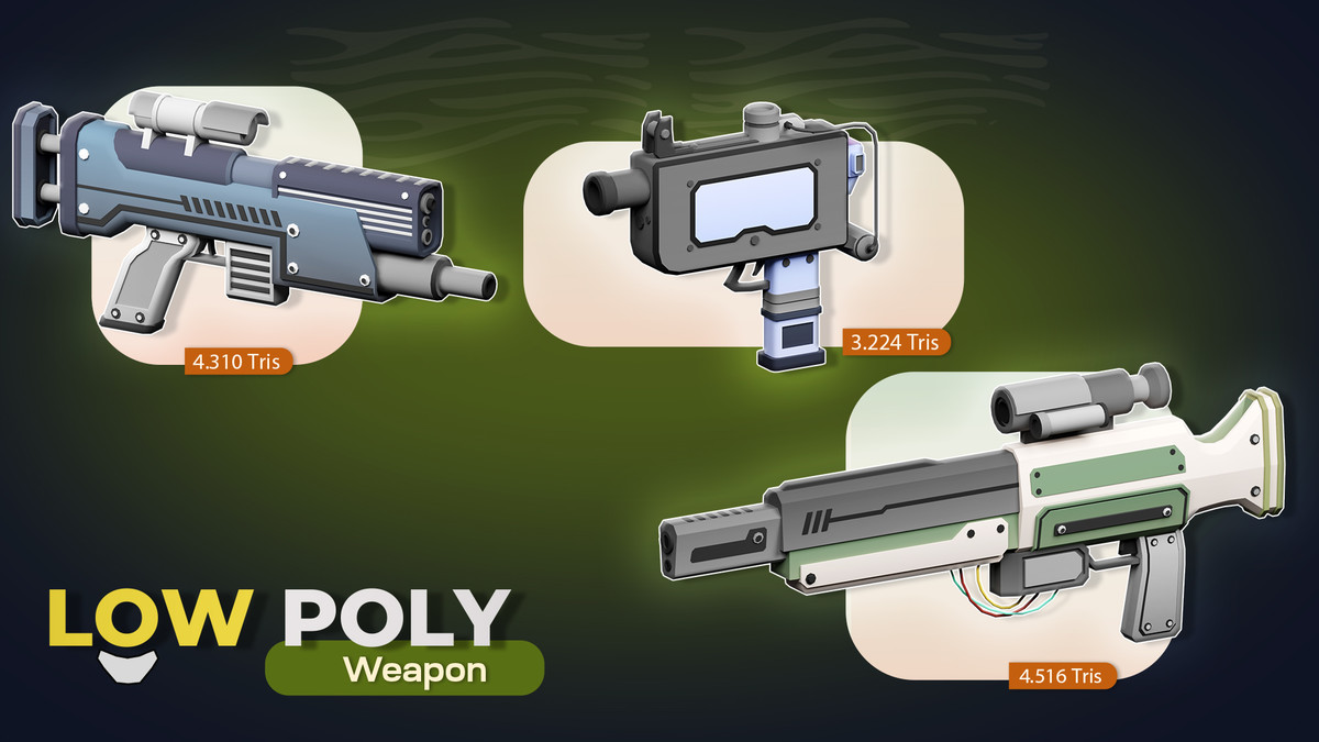 Low Poly Weapon Collection 2