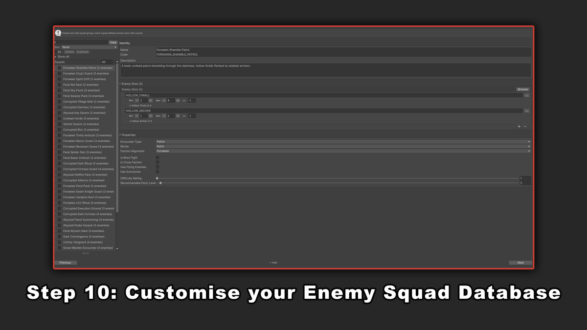 Simple Enemy Forge: No-Code Enemy, Squad, Spawn, Scaling & Wave w/ JSON Export