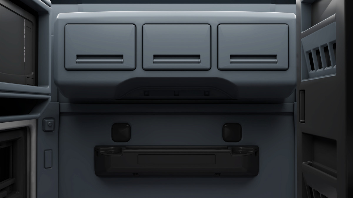 Heavy Truck Chassis 05 White Interior URP HDRP Textures