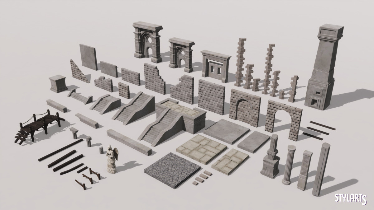 Stylized Castle Ruins