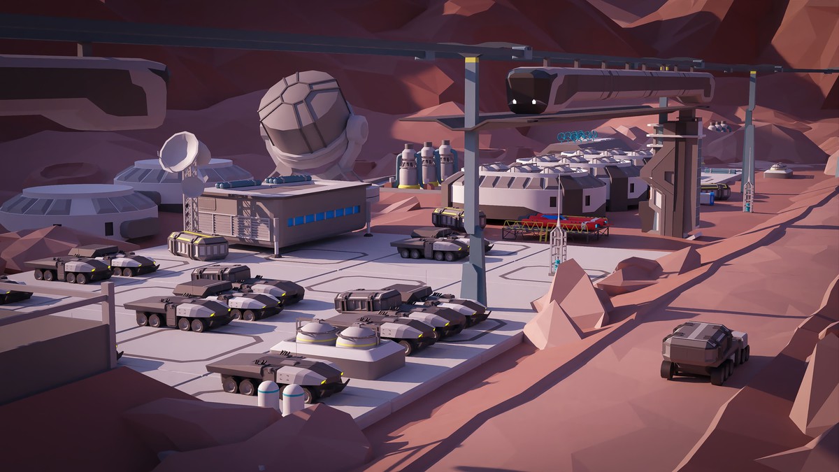 Mars Spaceport - Low Poly 3D Models Pack