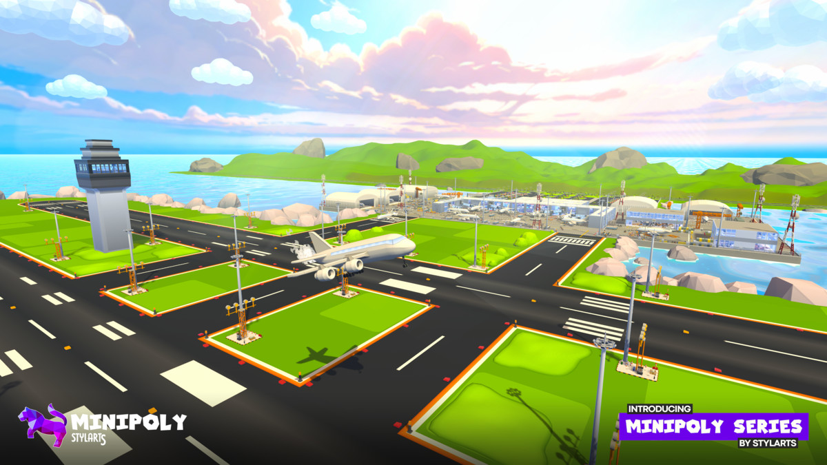 Modular Airport Fatpack - Minipoly Series ( Stylized Lowpoly Environment )