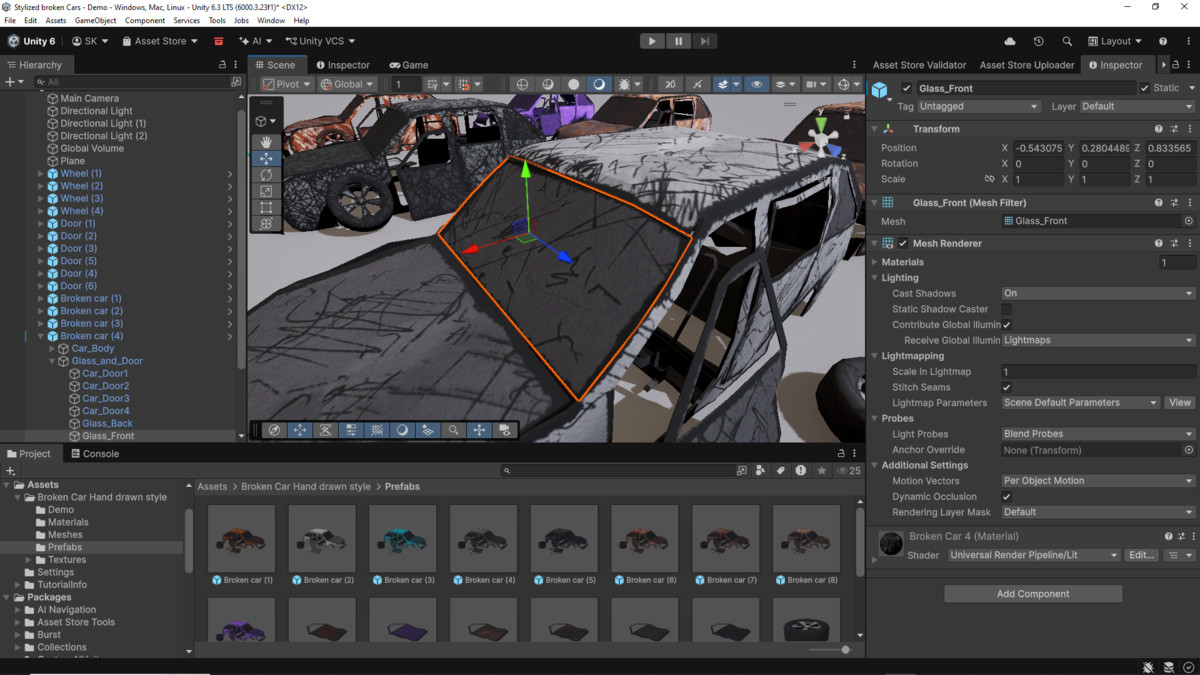 Broken Cars 3D : Hand drawn style