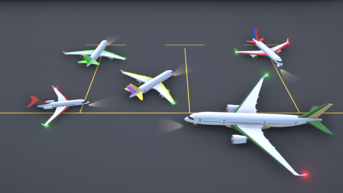 Low Poly Aircraft Trio