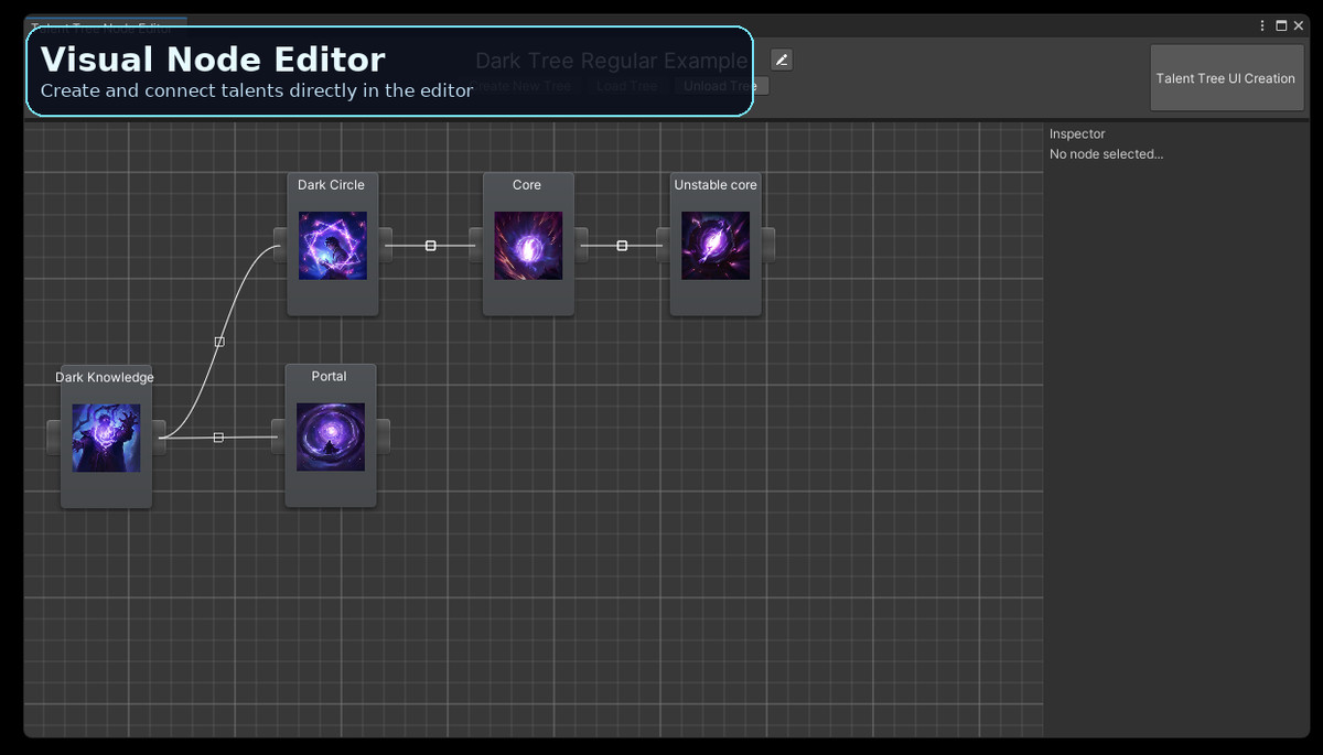 Skill Tree / Talent Tree Builder – Simple Talent Tree UI