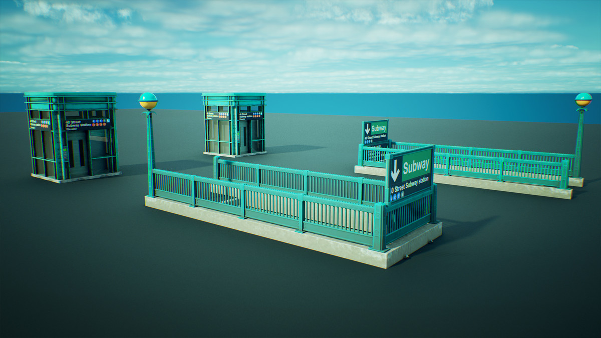 Subway Realm - Game-Ready NYC Metro Station