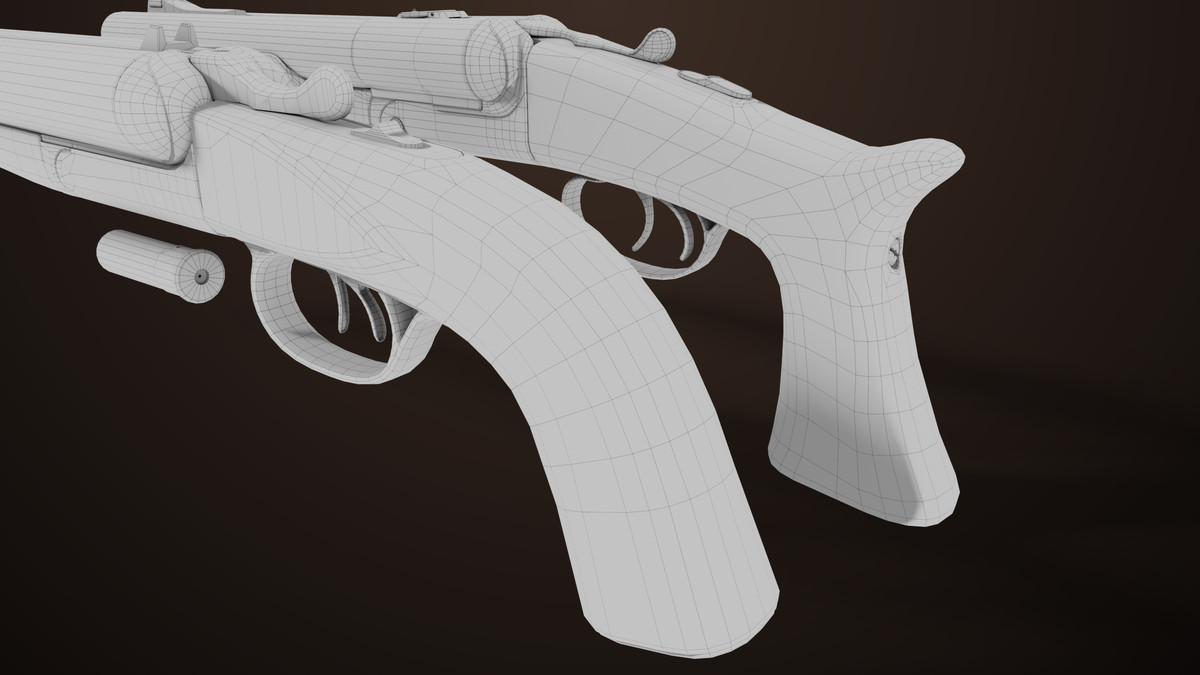 Small Medium Shotgun Black Single Mat URP HDRP Textures