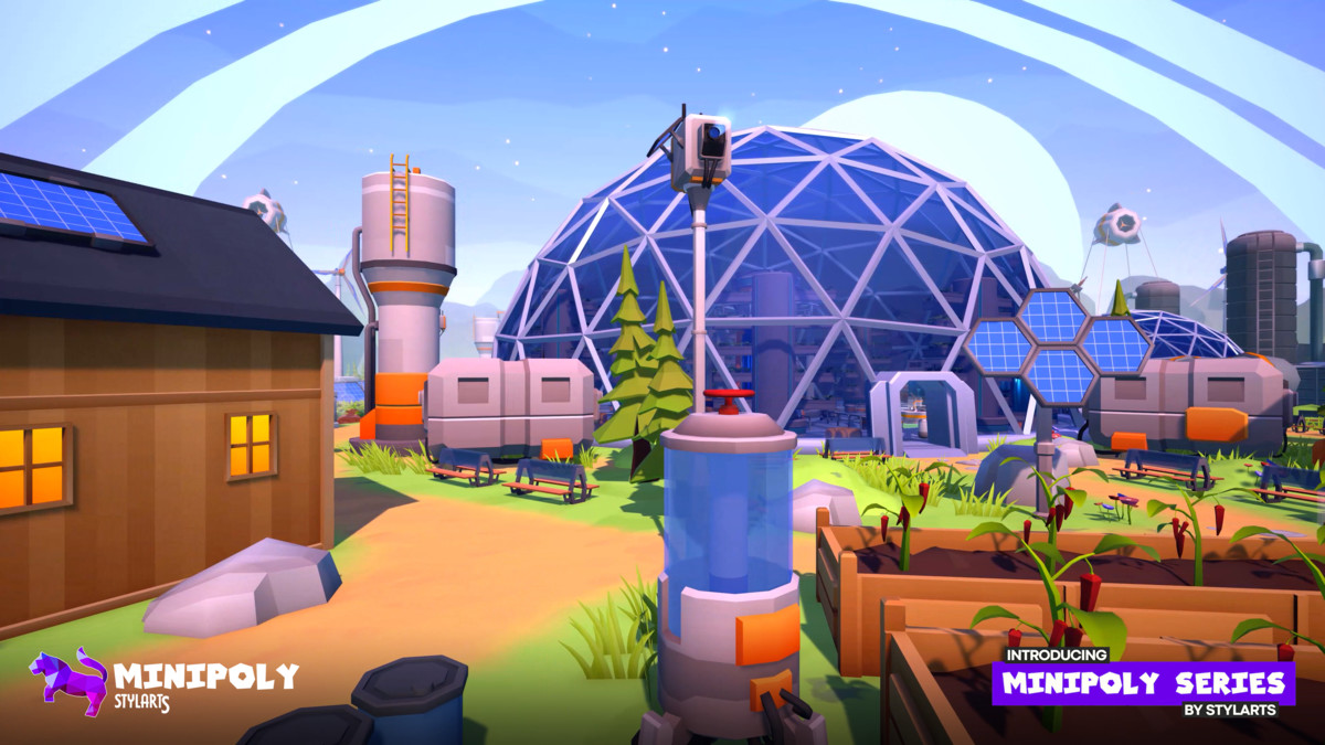 Minipoly Series - Eco-Future Farm Village ( Stylized Lowpoly Environment )