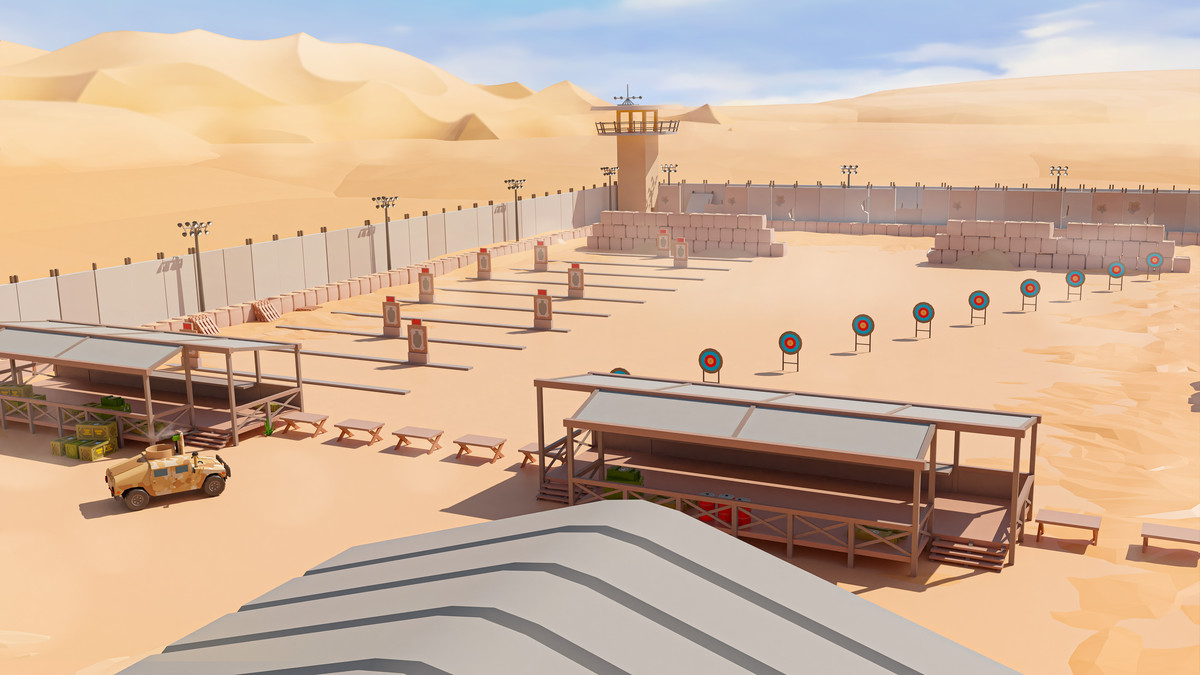Military Desert - Low Poly 3D Models Pack