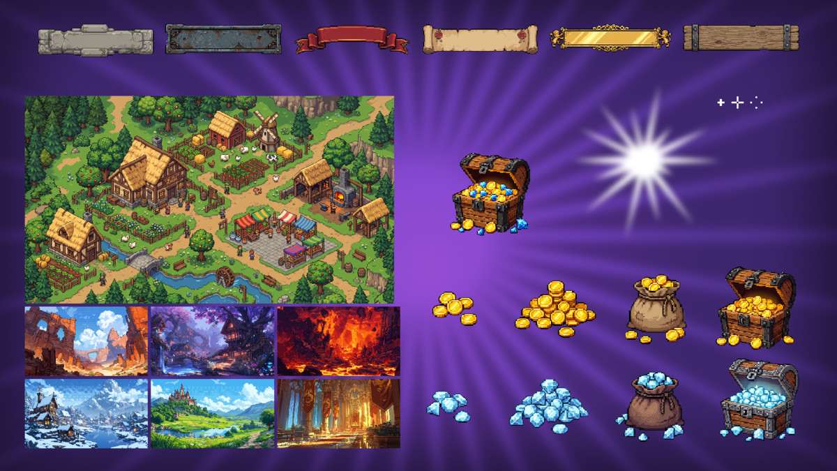 UI Kit 2D - Pixel Fantasy
