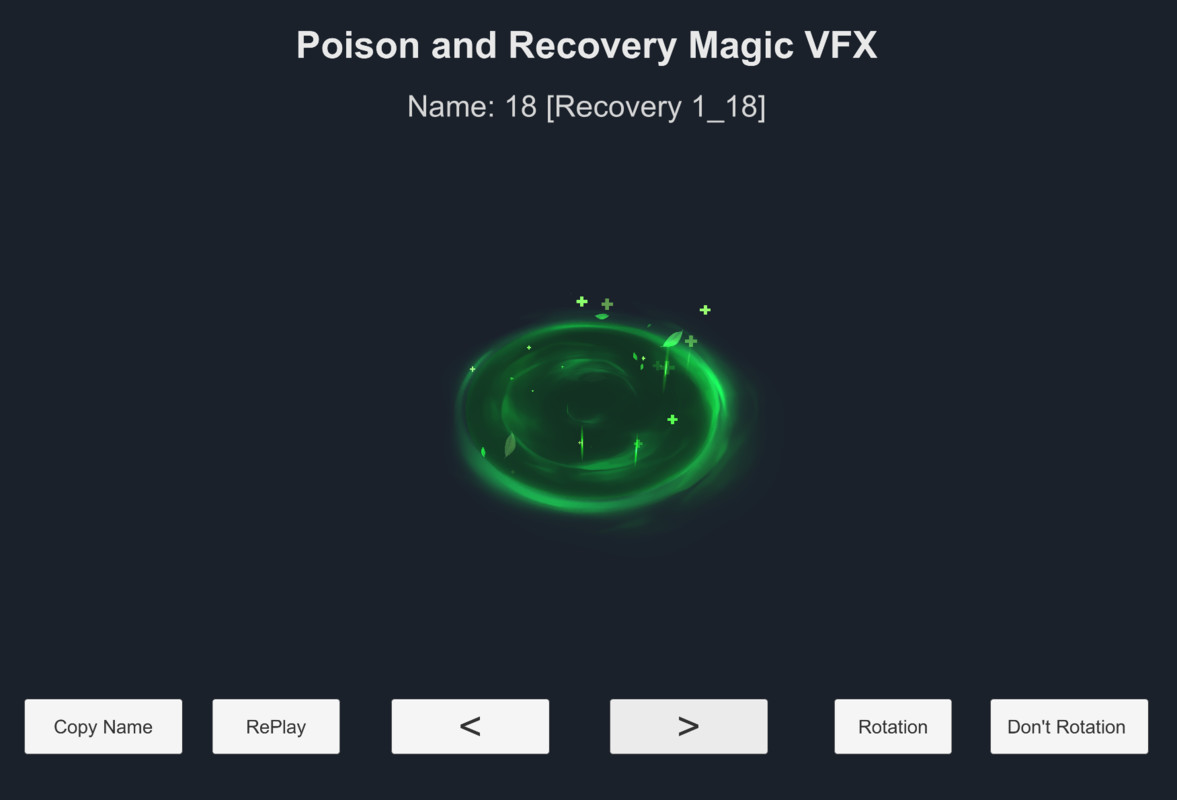 Poison and Recovery Magic VFX
