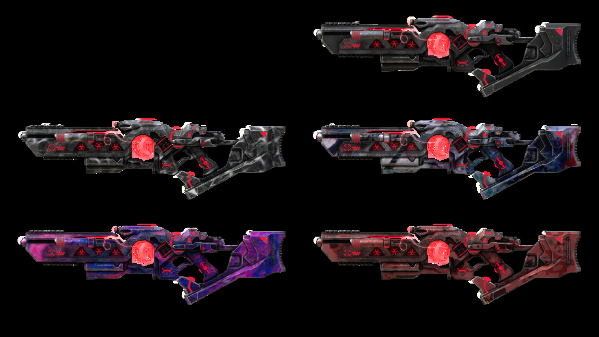 Sci-Fi Weapons - Neon SciFi Weapons with 5 Skins per Weapon - Complete Bundle