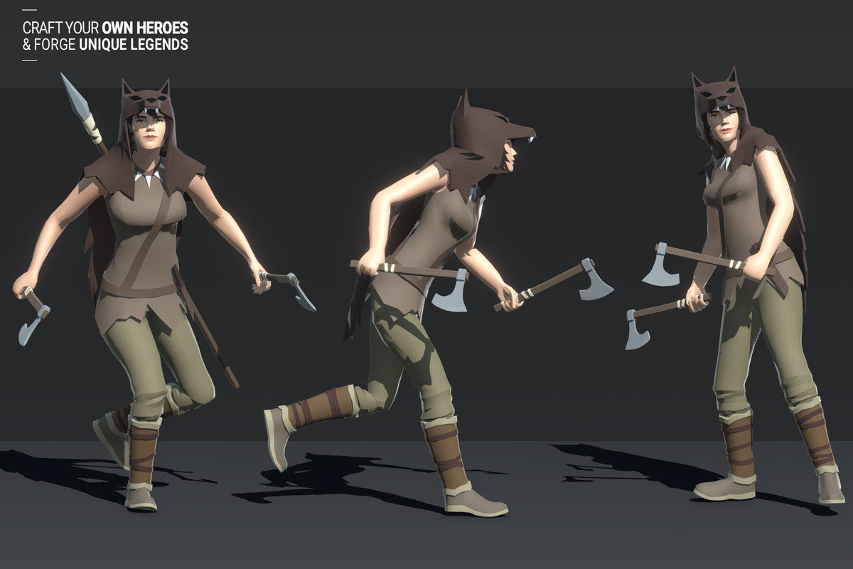 Polyquest Heroes: Warrior I Huntress