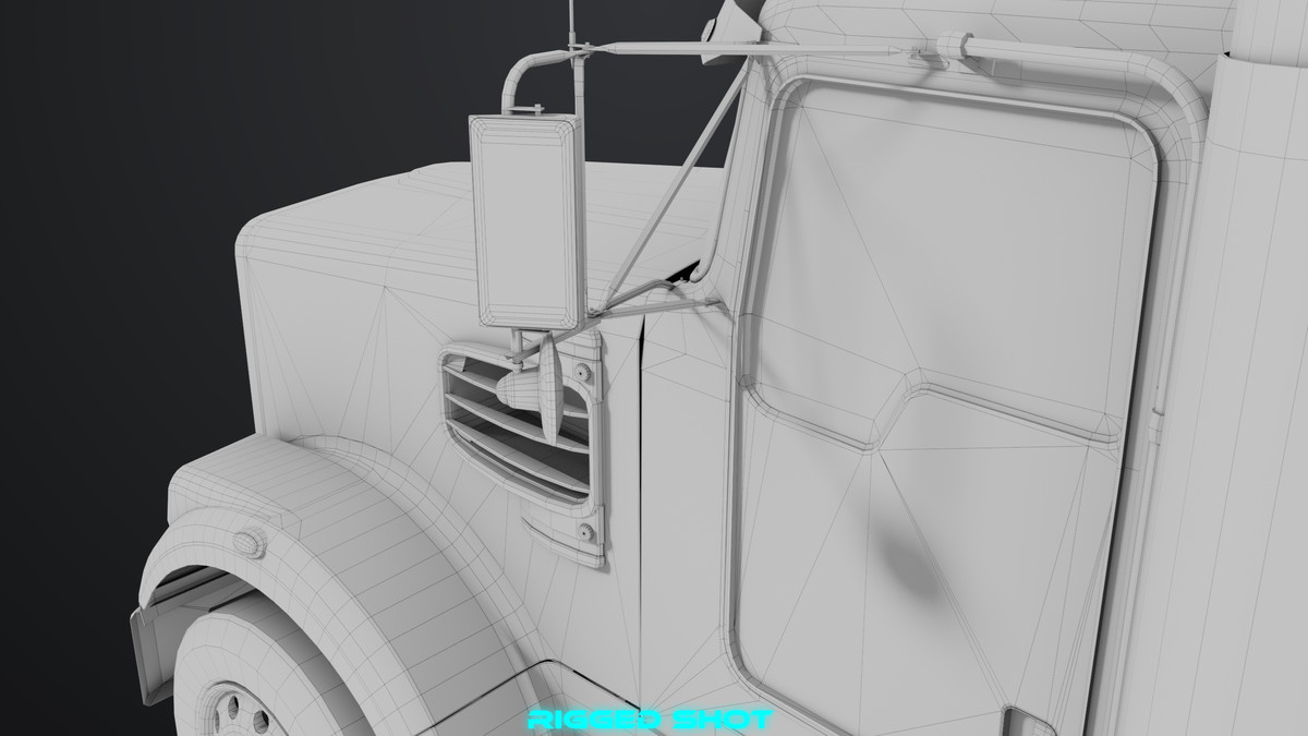 Truck 07 Log Trailer Grey Version URP HDRP Textures