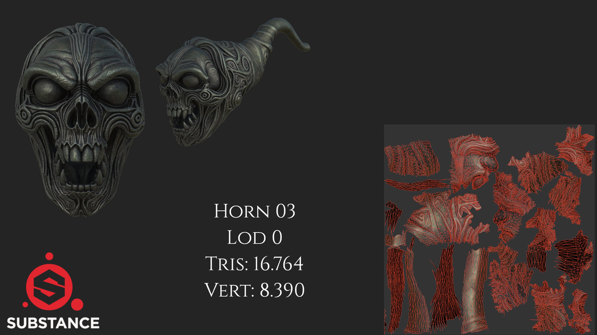 4 Blowing Horns - Dark Fantasy