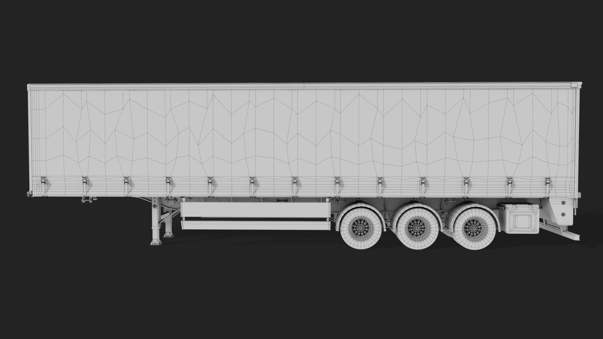 Curtainsider Semi Trailer URP HDRP Textures