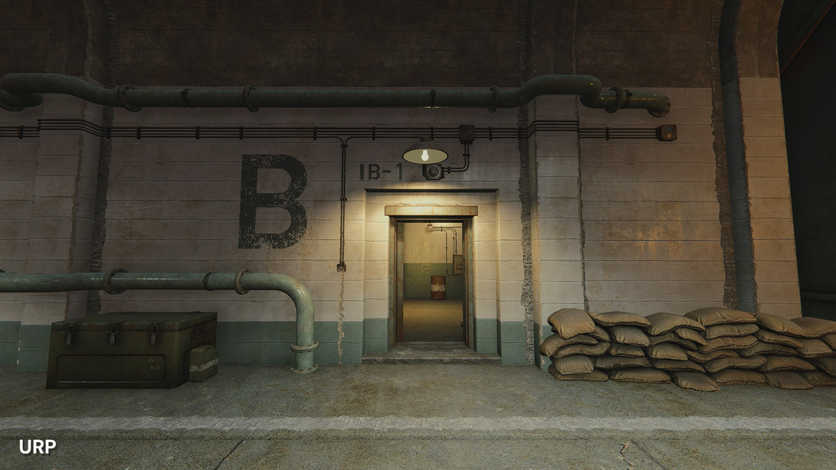 WW2 & Cold War Modular Military Bunker Entrance, Tunnel and Checkpoint