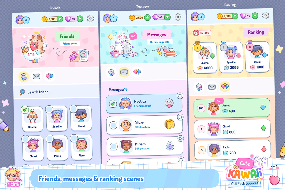 Cute Kawaii GUI Pack Sources