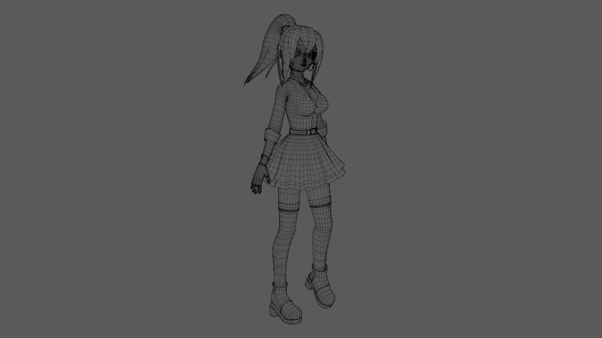 Longtail Girl - Stylized 3D Character