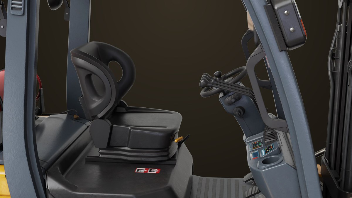 Forklift Truck 02 Yellow URP HDRP Textures