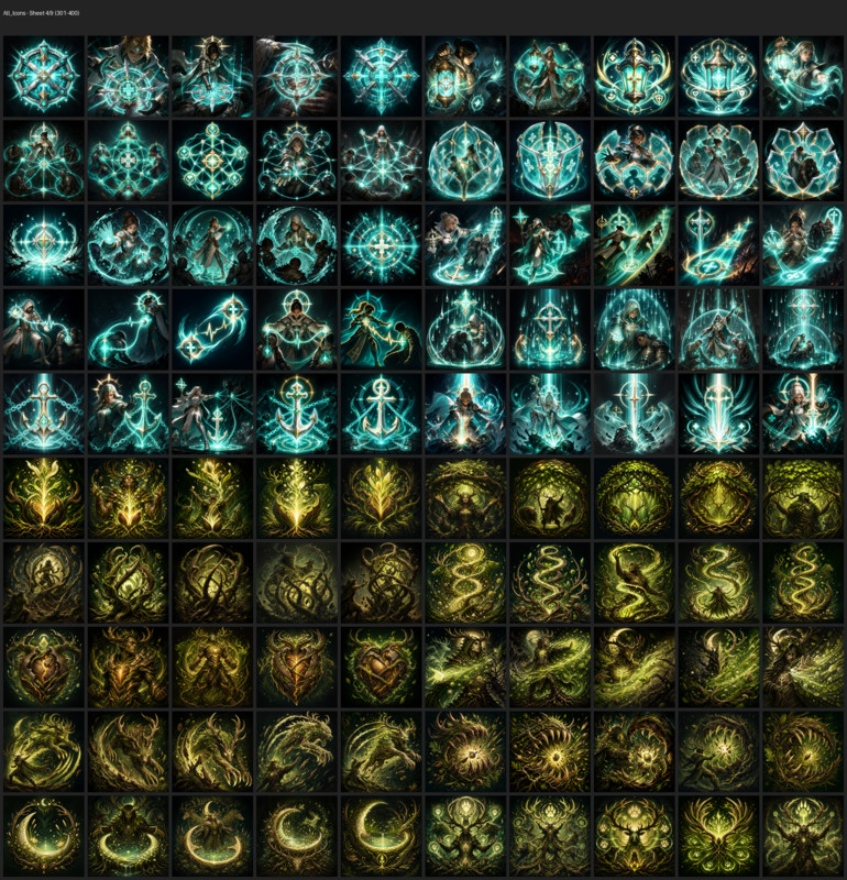 Fantasy RPG Skill Icon And Portrait 1650