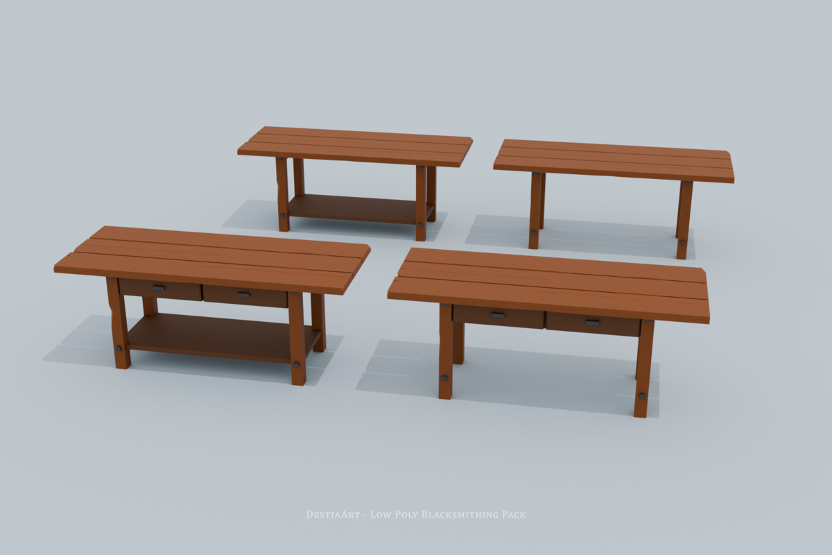 Low Poly Blacksmithing Pack