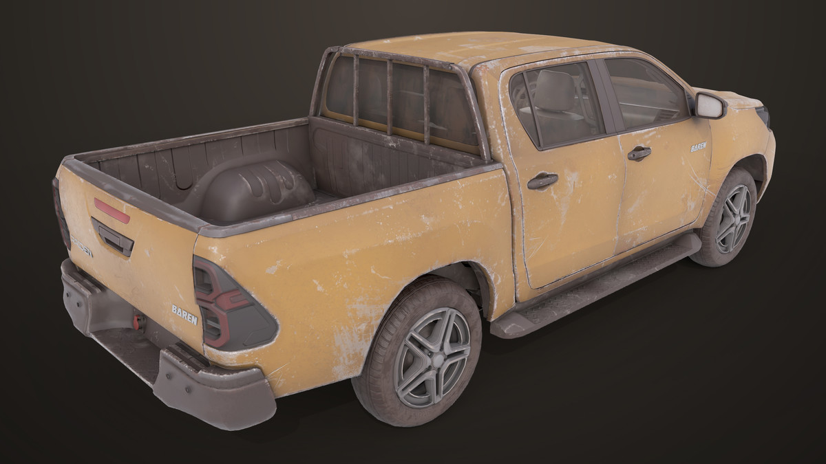 Pickup Truck 04 Brown Dusty URP HDRP Textures
