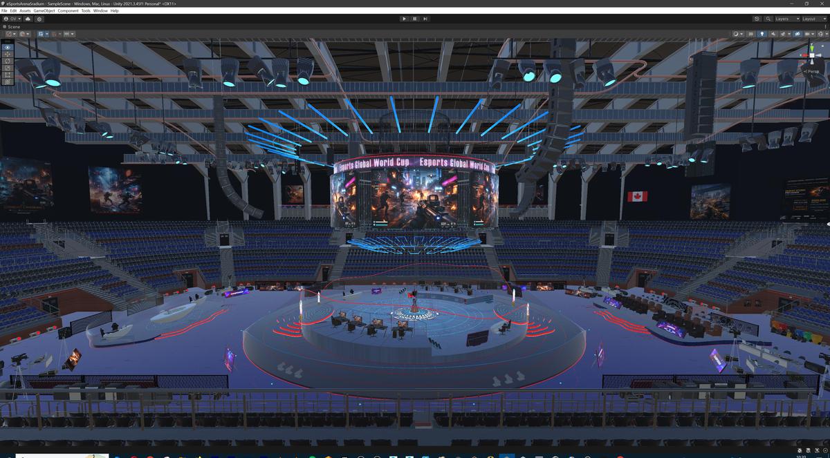 Futuristic Esports Arena Stadium – Tournament Stage 3d Environment Level