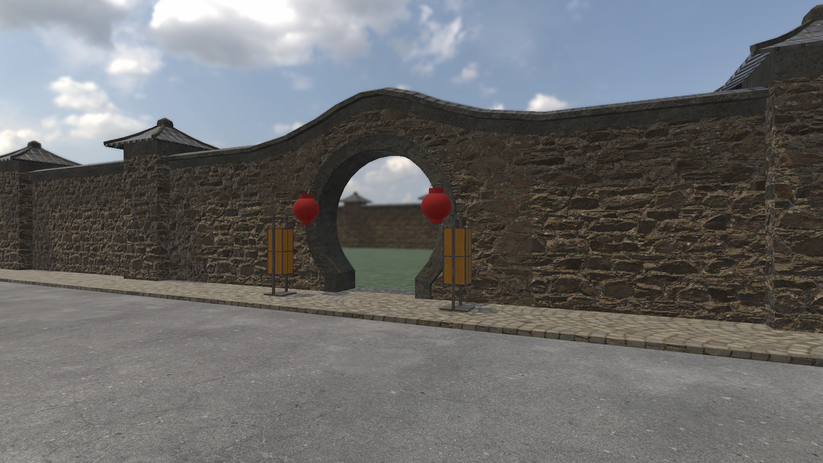 Modular Asian Wall Moon Arch