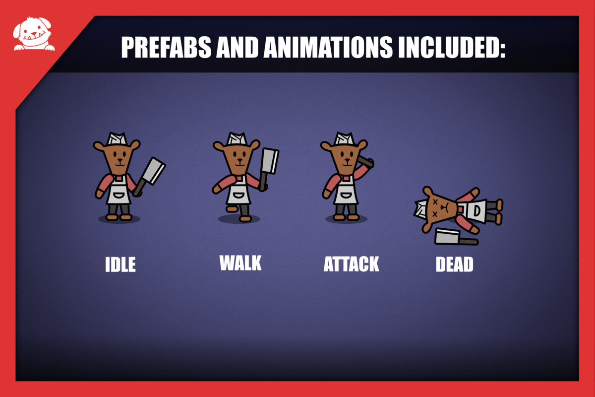 2D Cartoon Zombie Characters Pack