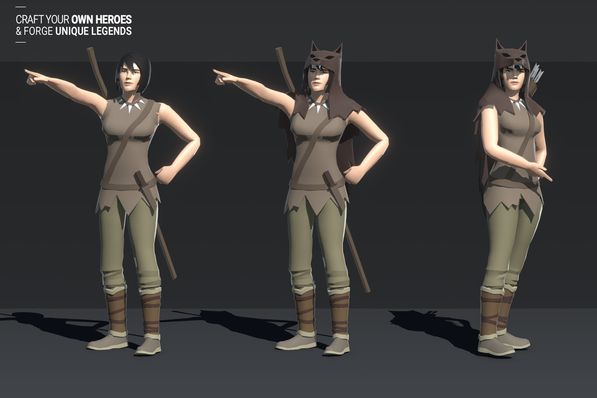 Polyquest Heroes: Warrior I Huntress