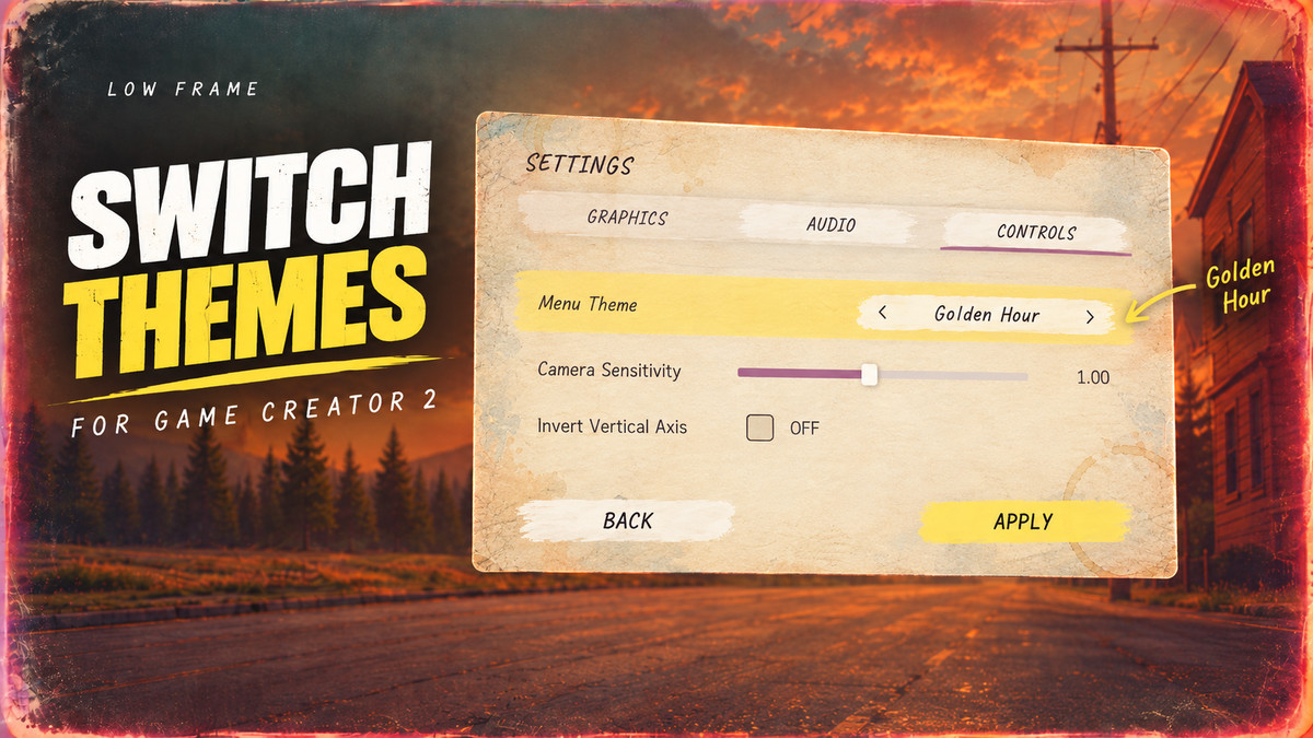 Settings & Pause for Game Creator 2