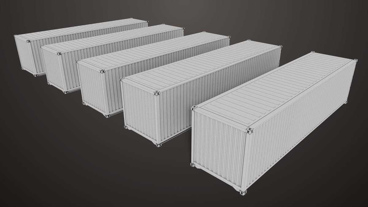 Old Dusty 5 Cargo Container Single Mat URP HDRP Textures