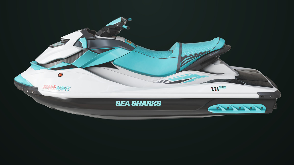 Jet Ski 02 White HDRP URP Textures