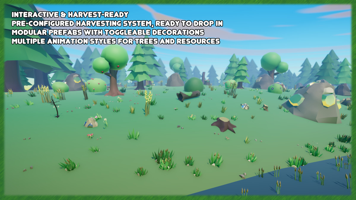 Stylized Harvestable Nature: Forest Assets