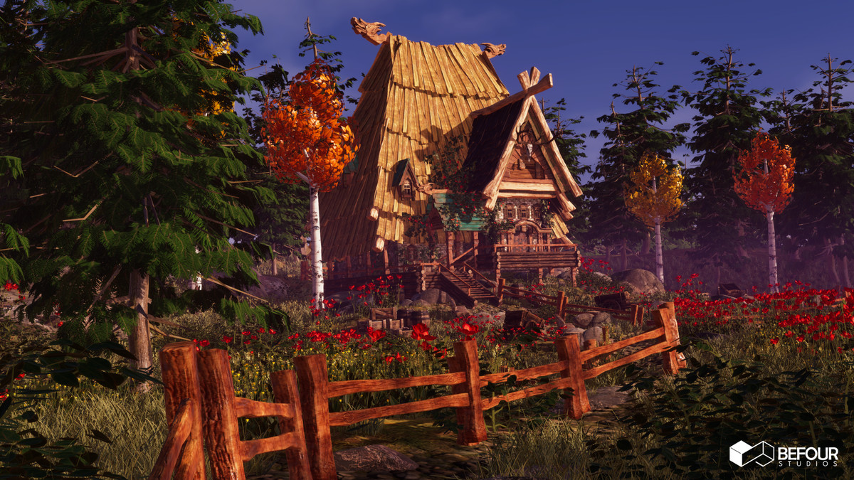 Fantasy Slavic Hut Environment (Stylized, House, Medieval )