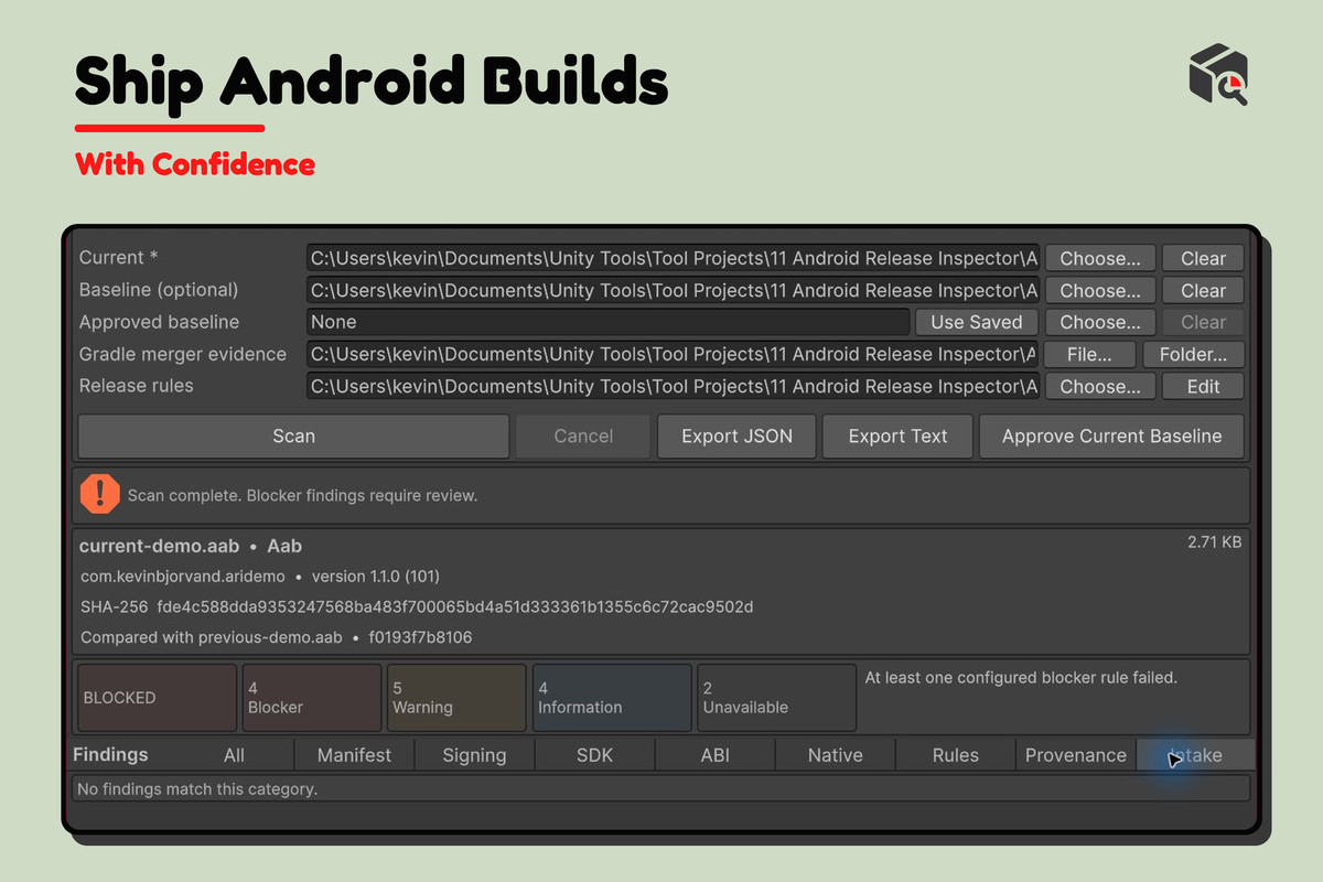 Android Release Inspector