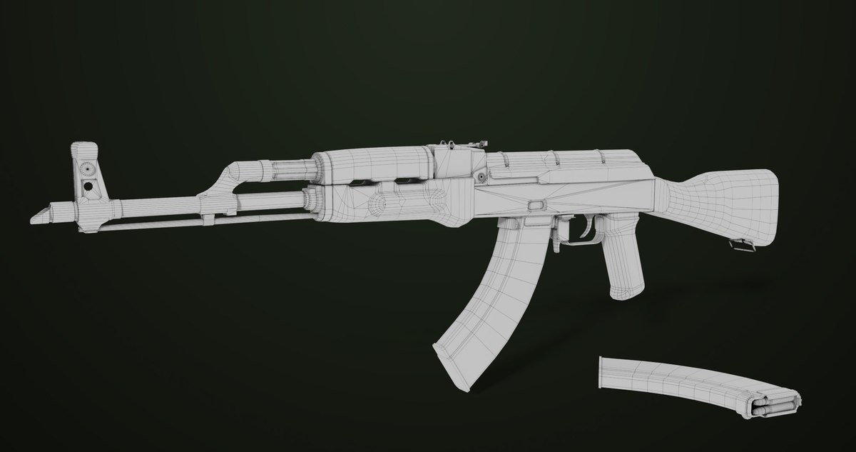 Light Machine Gun 10 Wood URP HDRP Texture