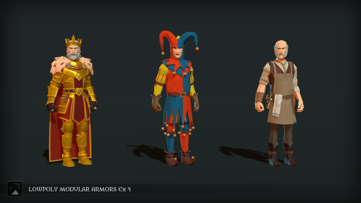 Low Poly Modular Armors Expansion Pack 03 - LOWPOLY MEDIEVAL FANTASY SERIES