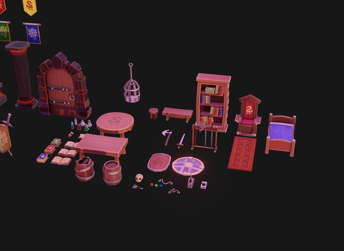 Complete Fantasy Dungeon Creator – Modular 3D Assets + Props + Ambience + SFX