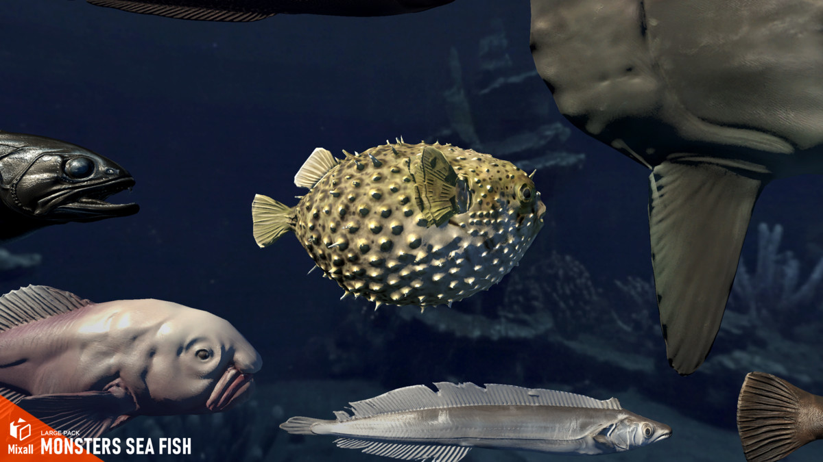 Monsters sea fish - large pack
