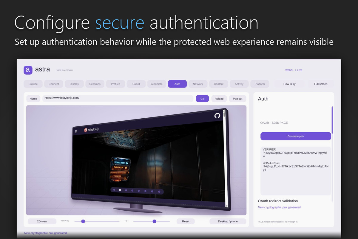 Astra Web Platform - WebView, JS Bridge & OAuth Toolkit