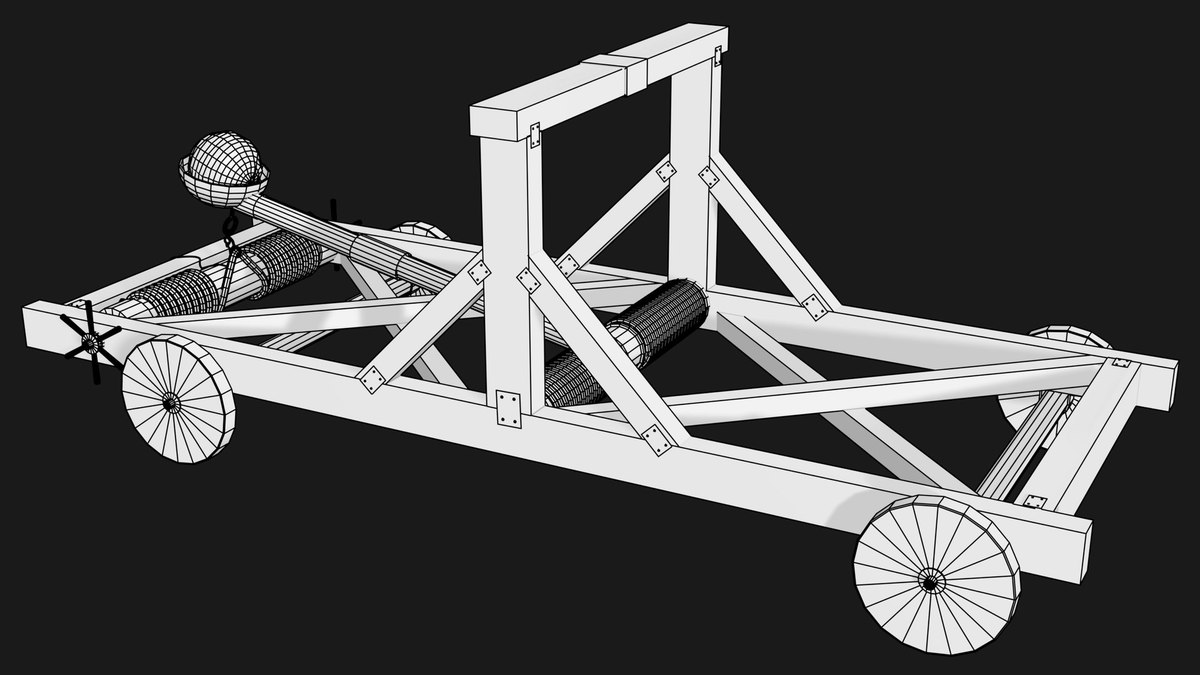 Medieval Catapult 01 URP HDRP Textures