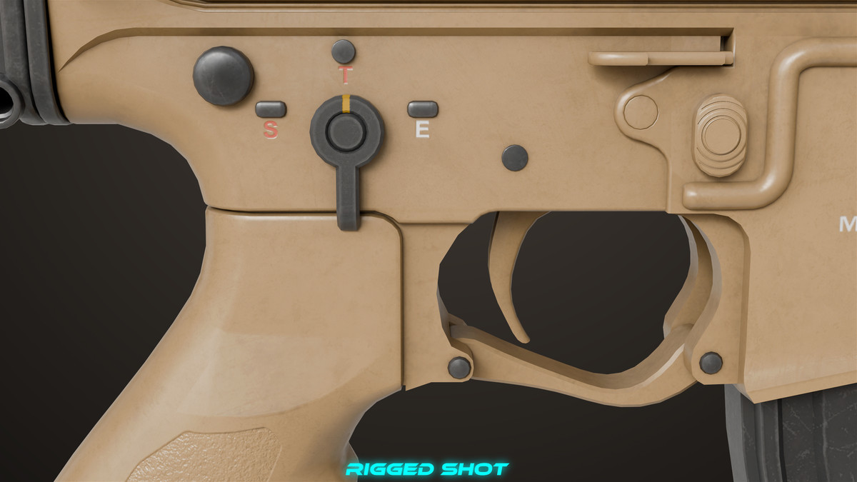 Machine Gun 17 Sandal URP HDRP Textures