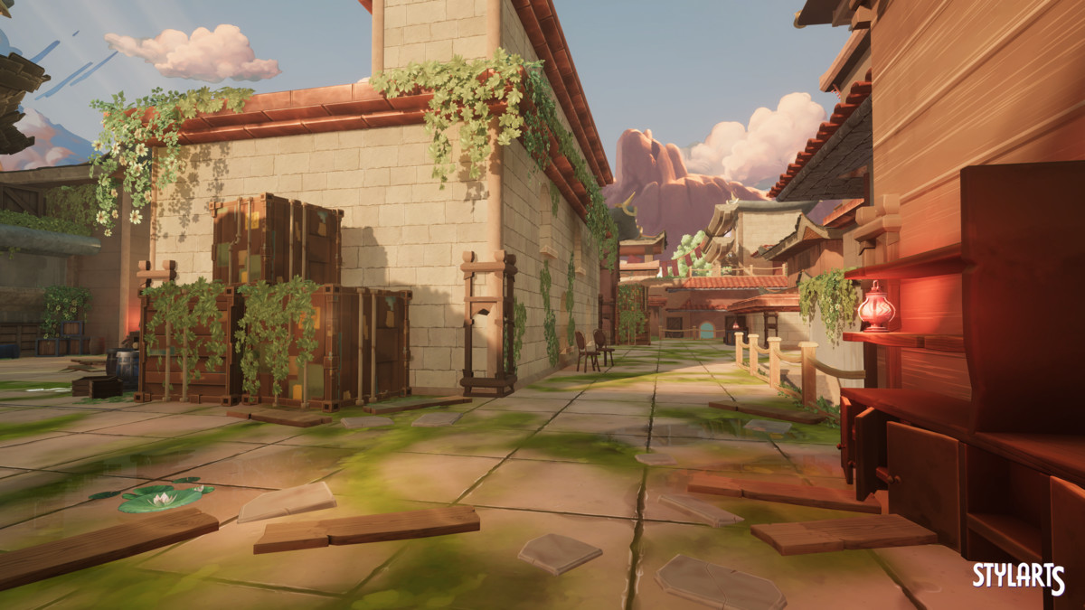 Stylized Asian Temple
