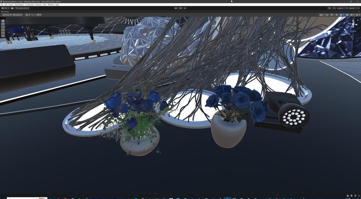 Black Diamond Concert Arena Stage Venue - Modular 3d Scene with Props